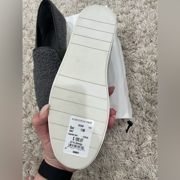 Vince. Blair 5 shearling sneaker charcoal - Picture 3 of 6